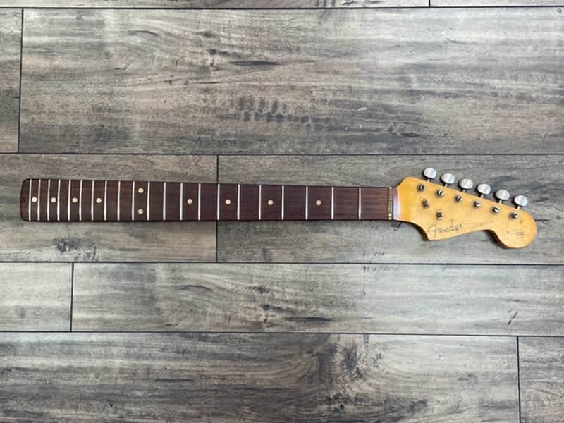 Vintage 1961 Fender Slab Board Brazilian Rosewood Stratocaster Neck image 1