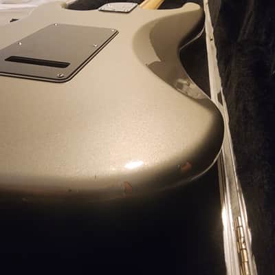 SHARP! Fender American DELUXE Stratocaster Electric Guitar Tungsten MAPLE Neck + Deluxe TSA Case. Tuxedo style. image 12