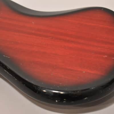 1960s Kingston (Kawai/Teisco) Solidbody Electric Bass Guitar Red Burst MIJ image 13