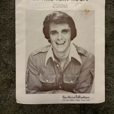 Vintage 1970s Sheet Music In This Very Room by Ron Harris Music Book -Used image 1