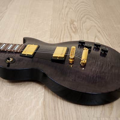 2004 Gibson Les Paul Studio Premium Plus AAA Top Trans Black | Reverb