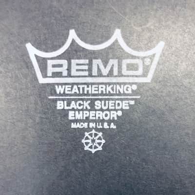 Remo 12” Weatherking Emperor Black Suede Drumhead Matte Black image 2