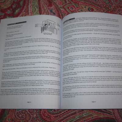 very near A+ (rarely handled) genuine Mesa Boogie Owner's Manual for Express Series 5:25 & 5:50  (NO amp included) from late 2000s/early 2010s, White Paper w/  Black Print/Graphics, 34 TOTAL pages Front Outer Cover to Back Outer Cover, 8 & 1/2" W x 11" H image 15