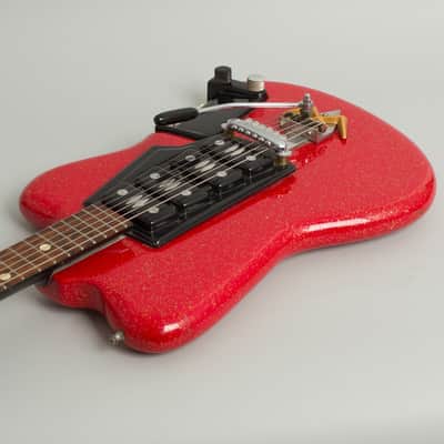 Wandre Noble "Powertone" Semi-Hollow Body Electric Guitar, c. 1964, ser. #680, black hard shell case. image 7