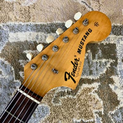 1971 Fender Mustang Competition Red with OHSC all original vintage electric guitar image 5