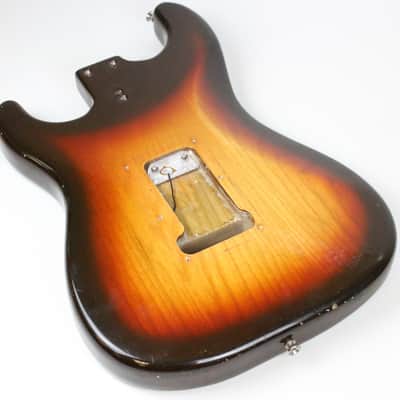 1979 Vintage Fender Stratocaster Ash Sunburst 3-Bolt BODY 1970s USA Strat image 8