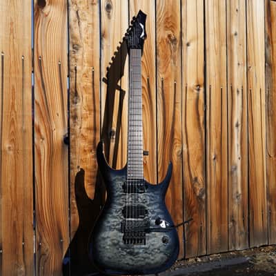 Dean Exile Select Floyd Neck Thru Archtop GTBB Gloss Trans Black Burst 6-String image 2