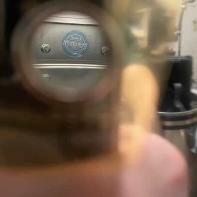 Ludwig No. 402 Supraphonic 6.5x14" 10-Lug Aluminum Snare Drum with Large Chicago Keystone Badge 1984 - Chrome-Plated image 3