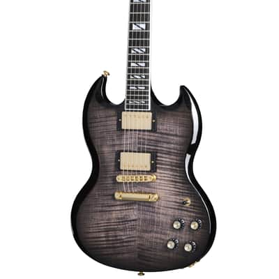 Gibson SG Supreme Translucent Ebony Burst - Double Cut Models image 3