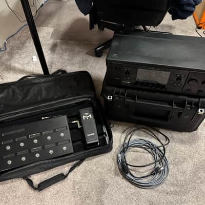 Line 6 Helix Rack with Controller + SKB rack case + pedal board + Mission expression pedal image 1