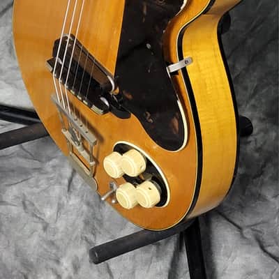 EXC COND VINTAGE 1957-8 Hofner Club 50 Electric Guitar - Natural Beauty! image 8