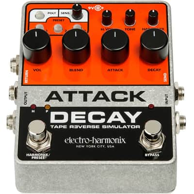 Electro-Harmonix ATTACK DECAY Tape Reverse Simulator Pedal image 4