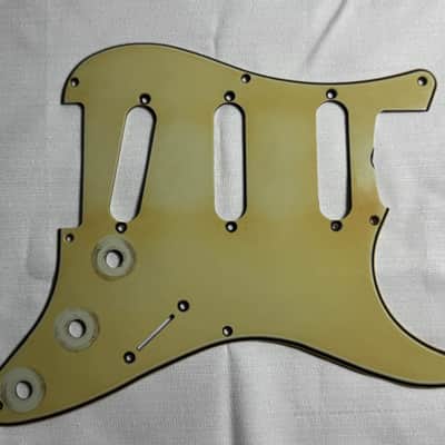 Vintage USA 54 8 Hole 50's Fender Stratocaster 56 Vintage Pickguard Celluloid / Nitrate Mint Green 1954 thru 58 RI image 6