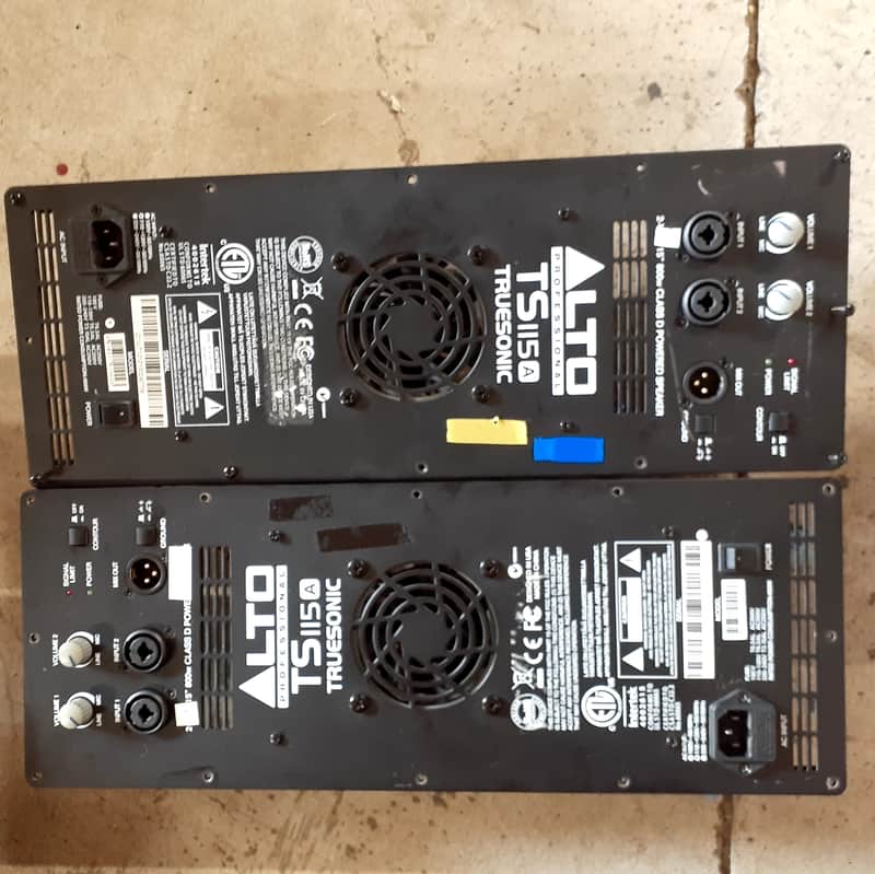 POWERED PLATE AMPS ALTO TS115A PAIR AMPLIFIERS NEED REPAIR TS115a image 1
