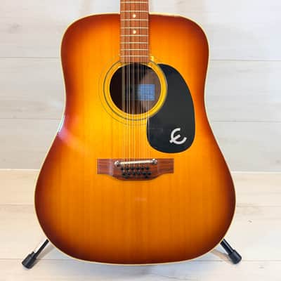 Epiphone FT-160 Texan-12 MIJ 12-String Acoustic Guitar w/ OHSC - Professionally Repaired 1972–1975 production image 2
