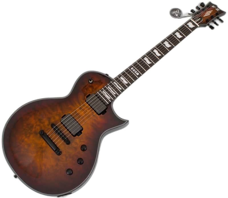 ESP E-II Eclipse QM Tiger Eye Sunburst Guitar B-Stock 6435 image 1