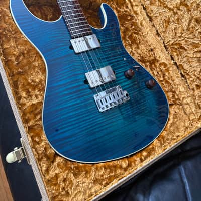 Suhr Modern Carve Top 2014 Reload Collection Flamed Blue Aqua Cocobolo Neck **Stunning!** image 3