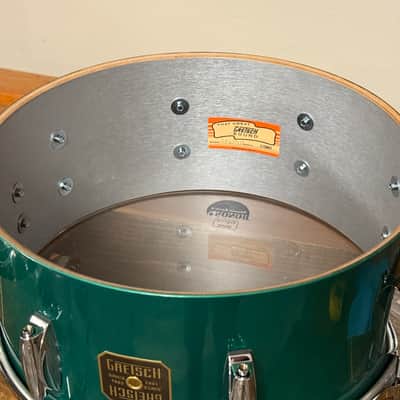 Gretsch USA Custom 6.5x14" Cadillac Green Lacquer Snare Drum image 11