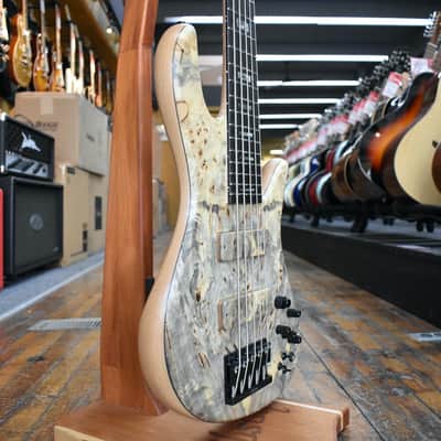 Fodera Emperor Elite 5-String Bass Buckeye Burl w/Ebony Fingerboard, Hard Case image 2