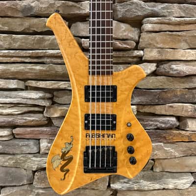 Fleishman 5-String Natural Dragon Bass *AS-IS NEEDS WORK* w/ Flight Case image 2