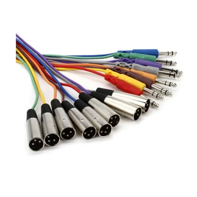 Hosa STX-803M 8-channel 1/4 inch TRS Male to XLR Male Balanced Snake - 9.9 foot -NEW image 3