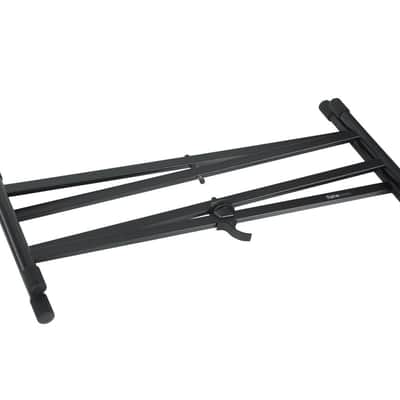 GATOR Frameworks heavy duty adjustable "X" style keyboard stand with rubberized leveling foot image 5