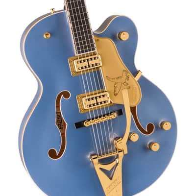 Gretsch Professional Collection Falcon Hollow Body Bigsby Cerulean Smoke - Semi Acoustic Guitar image 3