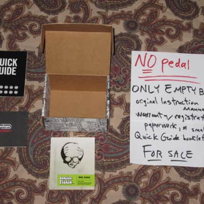 rarely handled, very clean genuine Way Huge by Jeorge Tripps EMPTY BOX w/ orig Instruction Manual & Warranty/Registration pw for Way Huge Swollen Pickle Jumbo Fuzz MkIIS (WHE-401S) (NO pedal) +orig small Way Huge/MXR/Dunlop Quick Guide booklet (from 2015) image 2