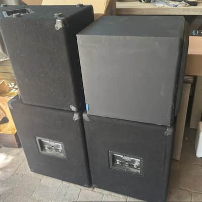 Carvin / Velodyne sound system CT-80, 230, 232 early 2000's - black, padded enclosures image 1
