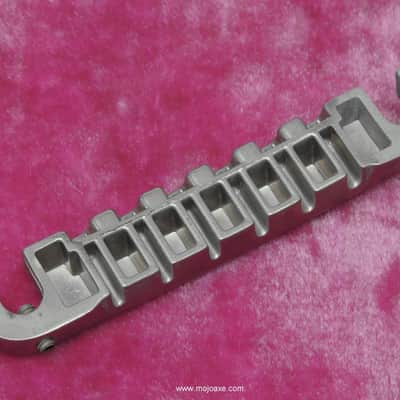Lightning Bolt Wraparound Bridge, AGED NICKEL for Vintage Gibson SG Junior, Melody Maker, Firebird, MojoAxe image 5