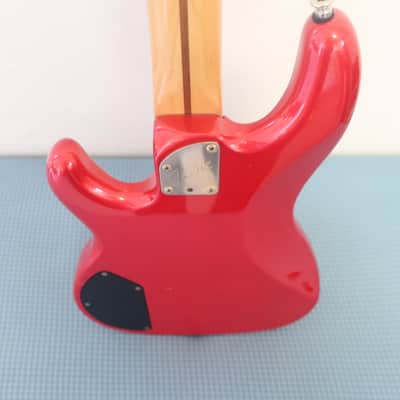Vintage 1995 Fender Contemporary Precision Bass Lyte Standard MIJ Red With Soft Case Great Bass! image 10