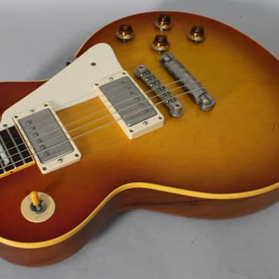 1999 Gibson 40th Anniversary 1959 Reissue Les Paul R9 Plain Top Washed Cherry Sunburst w/OHSC image 7