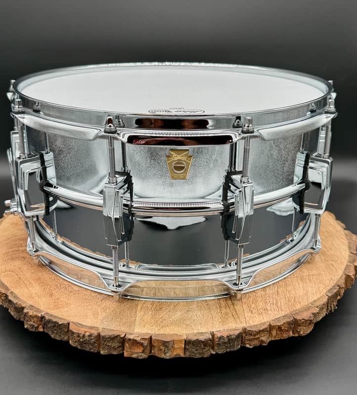 Ludwig LM402 Supraphonic 6.5x14" 10-Lug Aluminum Snare Drum - Chrome-Plated image 1