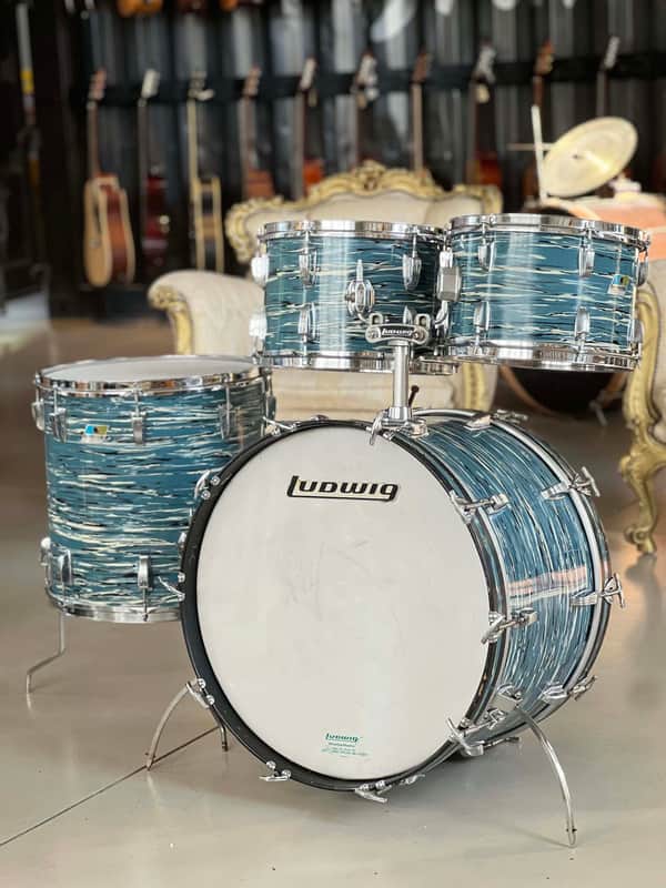 Ludwig "Bowling Ball" Blue Oyster 1970 image 1
