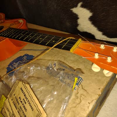 1950s Jefferson Toy Company "ROY ROGERS" Child's Toy Guitar Western TV Theme w/Original Box and Manual image 8