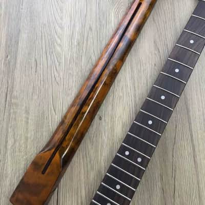 Roasted Maple Glossy Finish Guitar Strat Style Maple Neck, 22 Frets Rosewood Fingerboard image 3