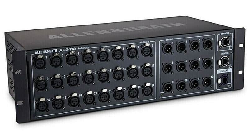 Allen & Heath AR2412 Remote Audio Rack for GLD Digital Mixing System, 24 In/12 Out, Black (AH-AR2-2412-BLK) image 1