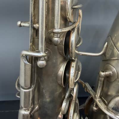 Vintage Pre War Conn New Wonder Alto Saxophone Silver with Gold Wash Bell 1922-23 image 6