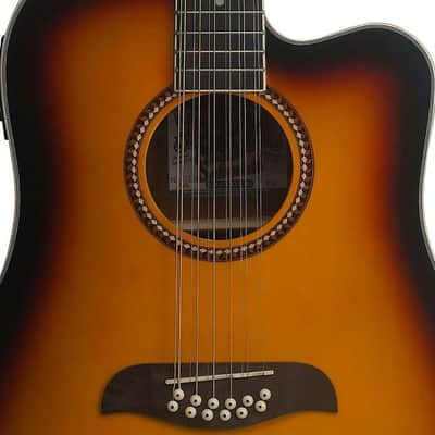 Oscar Schmidt | Dreadnought Cutaway | 12 String Acoustic Electric Guitar image 3