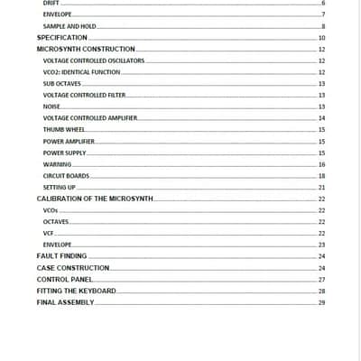 Clef Microsynth (B-30) Owners Manual image 2