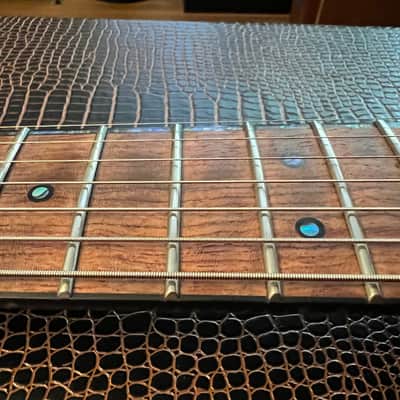 Artinger Custom 7 string semi hollow built for Chris Letchford Hawaiian Ice image 9