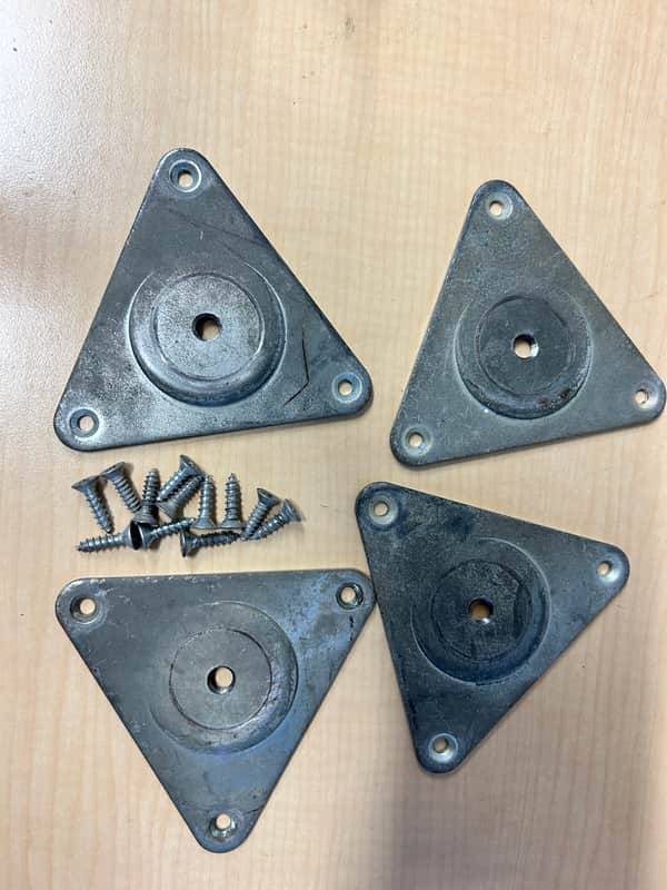 Wurlitzer electric 200 200A leg plates with screws image 1