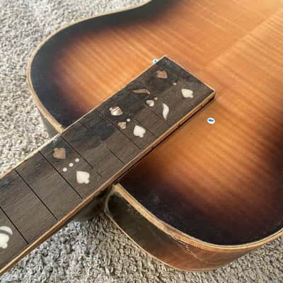 Tobacco Burst Dobro Resonator Guitar, Plywood Tiger Maple Top Body, Rosewood Fingerboard Neck, 19 Frets image 3