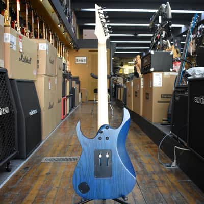 Ibanez Prestige RG653DX Electric Guitar Transparent Deep Blue Flat w/Hard Case image 6