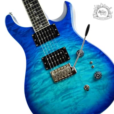 PRS SE Custom 24-08 Quilt TCI S Humbuckers Ebony Fretboard 8 Pickup Configurations with Gig Bag image 1