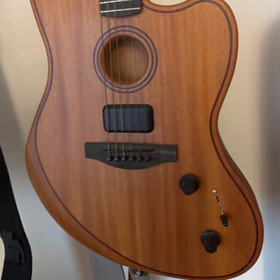 Fender American Acoustasonic Jazzmaster All-Mahogany 2022 - Present - Natural image 5