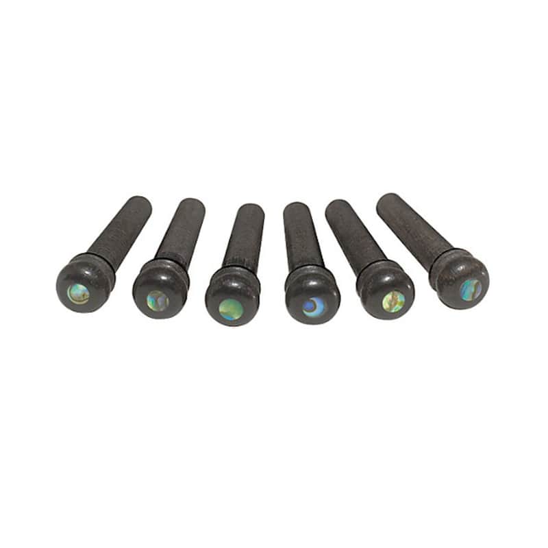 Taylor 7251 Bridge Pin Set - Ebony/Abalone Dot image 1