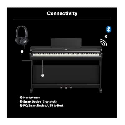 Yamaha Arius YDP-166B Digital Home Piano with Bench (Black Walnut) image 7