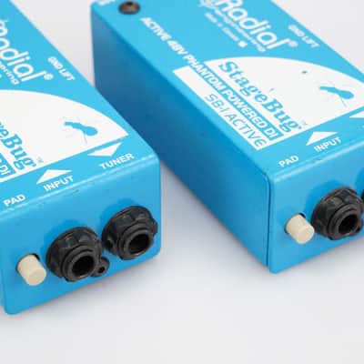 2 Radial SB-1 StageBug Compact Active Direct Boxes DIs w/ Cables #54030 image 11
