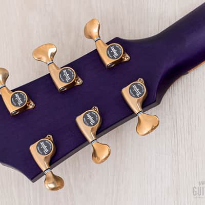 2023 Taylor Custom Grand Auditorium Acoustic Electric Guitar Trans Purple w/ Lutz Spruce + Quilted Maple image 5
